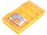Кутия за компоненти W-457220 Кутия с прегради; 290x185x46mm; жълт